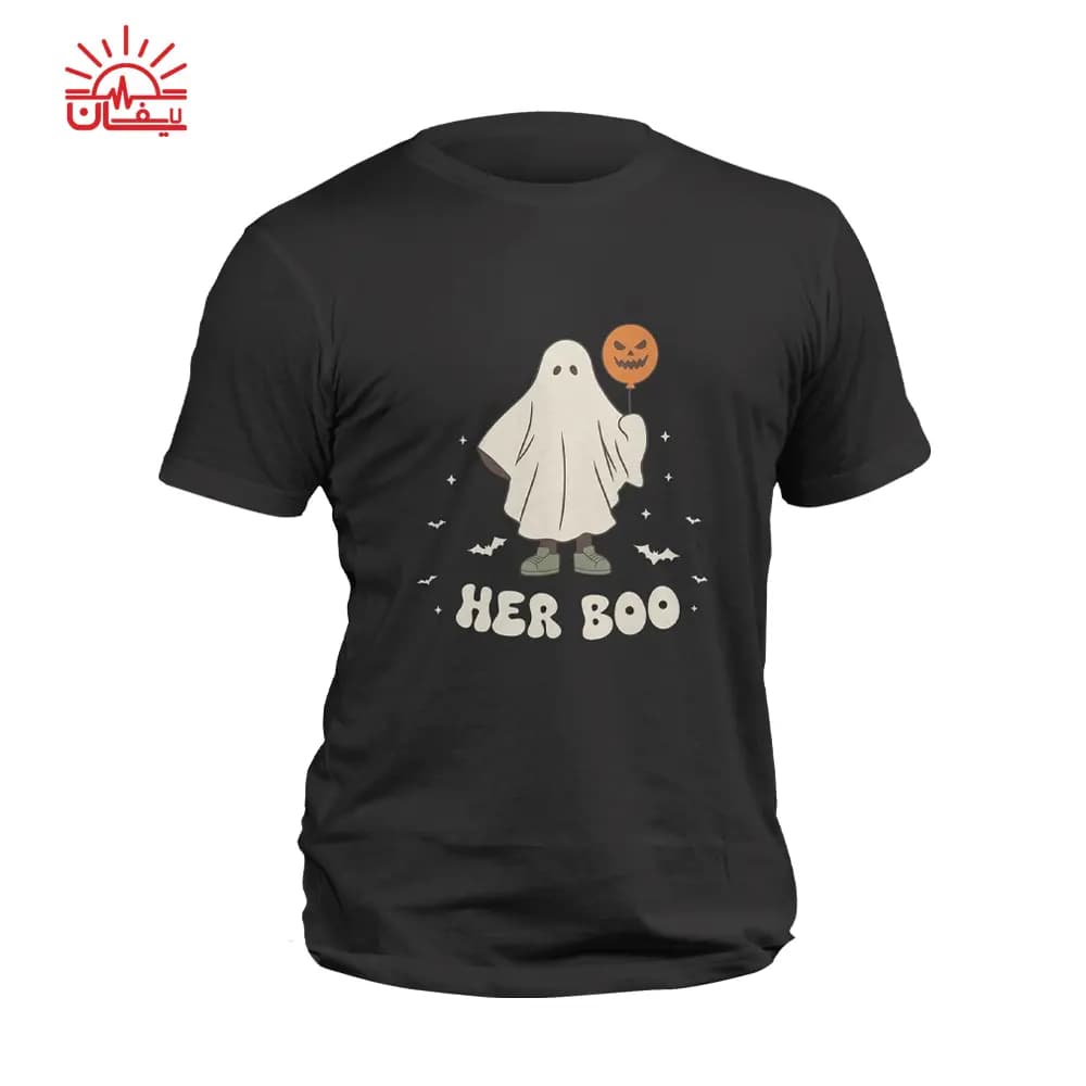 ست تیشرت کاپلی هالووین طرح His Boo و Her Boo — تصویر ۳