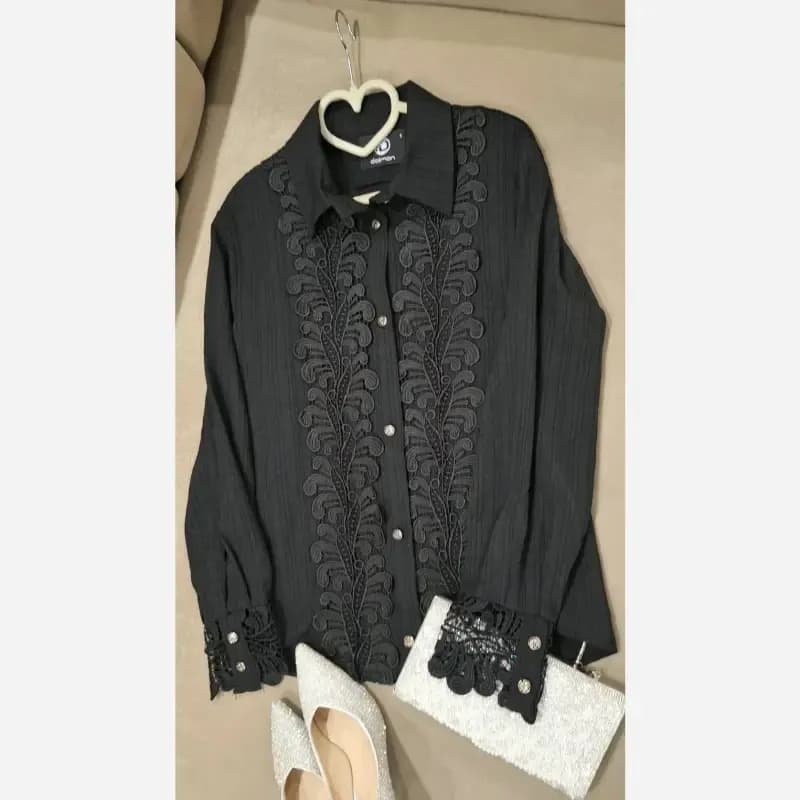 شومیز زنانه جنس توکی کراش مدل آیسو سایز 36 تا 58 — تصویر ۸