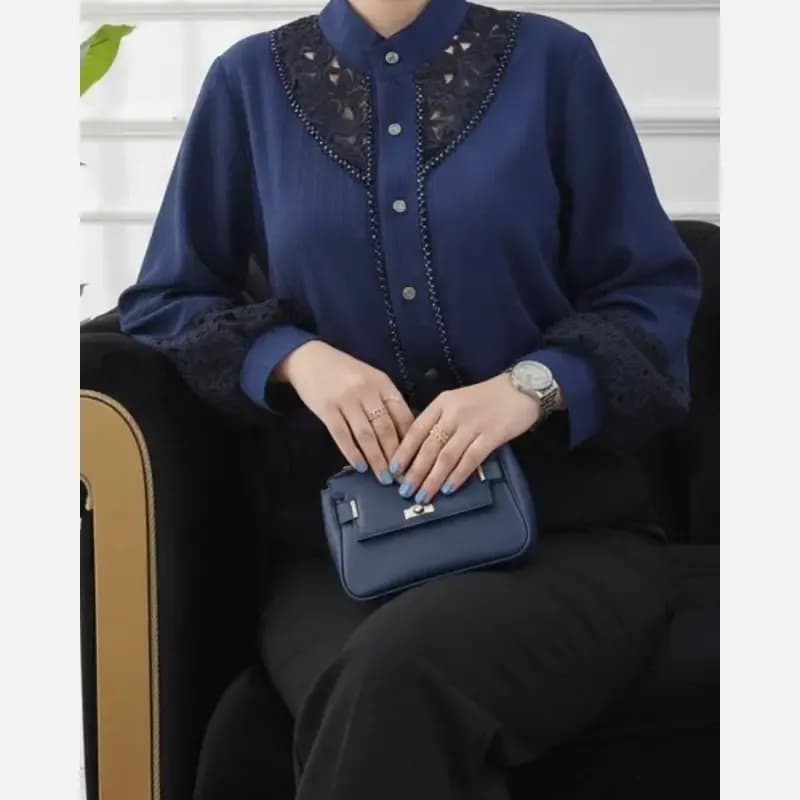 شومیز زنانه مدل ملورین توکی کراش سایز 38 تا 58 — تصویر ۲