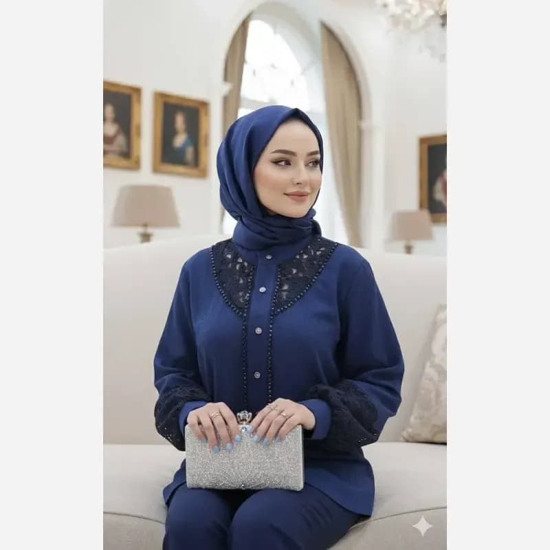 شومیز زنانه مدل ملورین توکی کراش سایز 38 تا 58 — تصویر ۳
