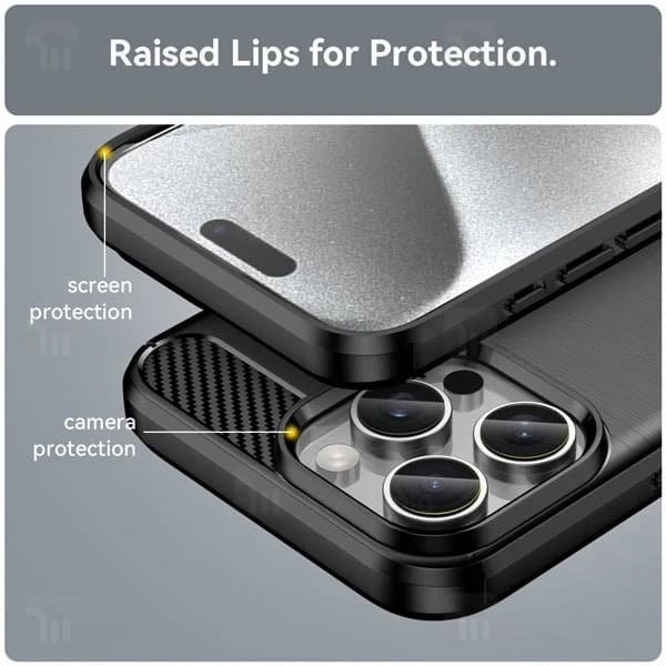 قاب فیبر کربنی آیفون Apple iPhone 16 Pro Max Rugged Armor Fiber Carbon — تصویر ۷