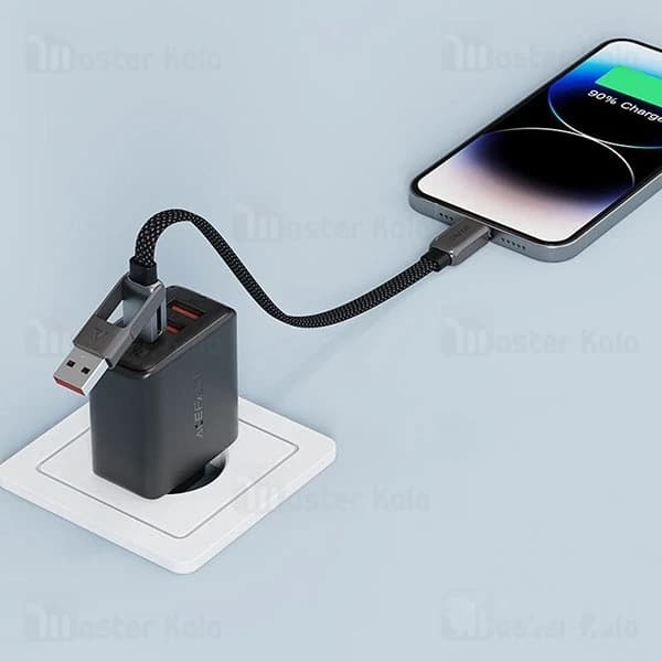 کابل دو سر Type-C و USB ایس فست ACEFAST C13-05 طول 20 سانتیمتر توان 60 وات — تصویر ۶