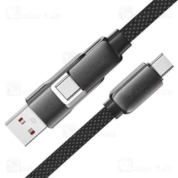 کابل دو سر Type-C و USB ایس فست ACEFAST C13-05 طول 20 سانتیمتر توان 60 وات — تصویر ۳