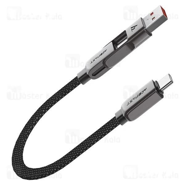 کابل دو سر Type-C و USB ایس فست ACEFAST C13-05 طول 20 سانتیمتر توان 60 وات — تصویر ۲