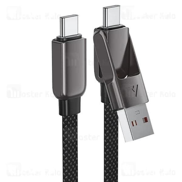 کابل دو سر Type-C و USB ایس فست ACEFAST C13-05 طول 20 سانتیمتر توان 60 وات — تصویر ۴