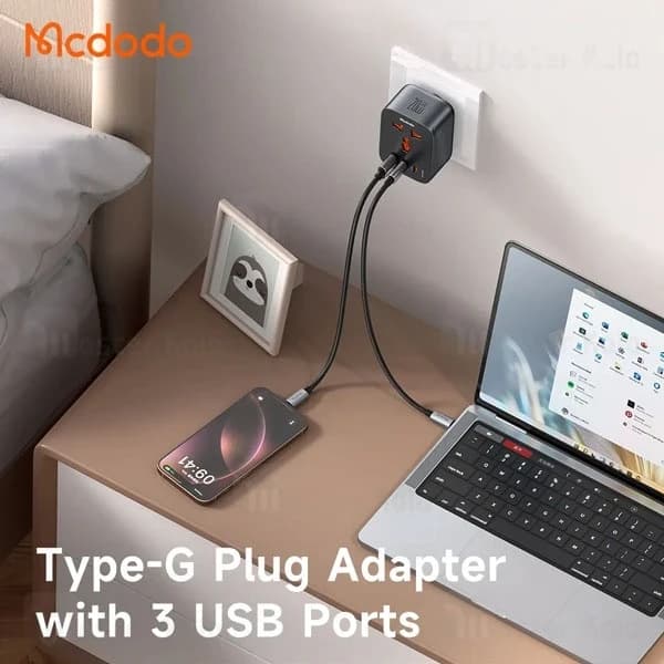 شارژر دیواری و مبدل برق مک دودو Mcdodo CP-075 توان 20 وات — تصویر ۳