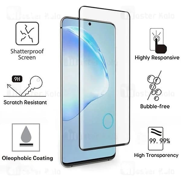 گلس تمام صفحه تمام چسب خمیده Samsung Galaxy S20 Full Screen Glass — تصویر ۵