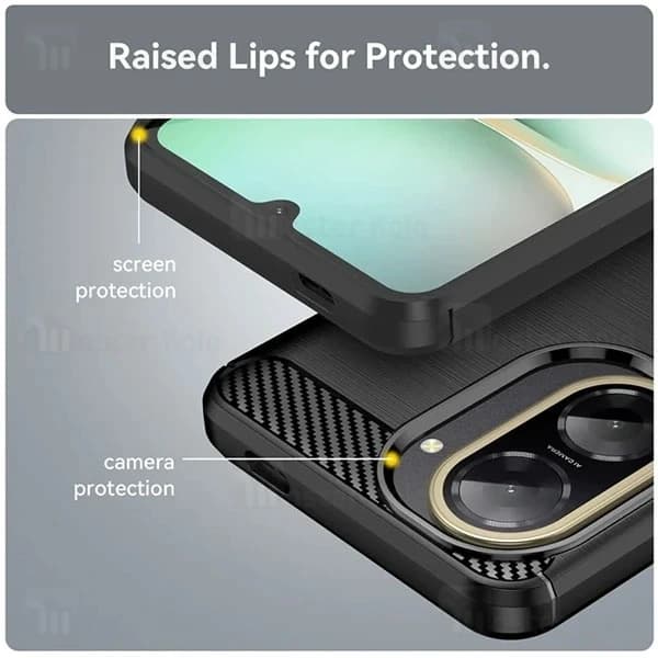 قاب فیبر کربنی شیائومی Xiaomi Redmi A5 / Poco C71 Rugged Armor Fiber Carbon — تصویر ۴