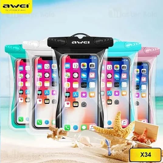 کیف ضد آب اوی Awei X34 Waterproof Phone Bag سازگار با گوشی‌های تا 6.5 اینچ — تصویر ۴