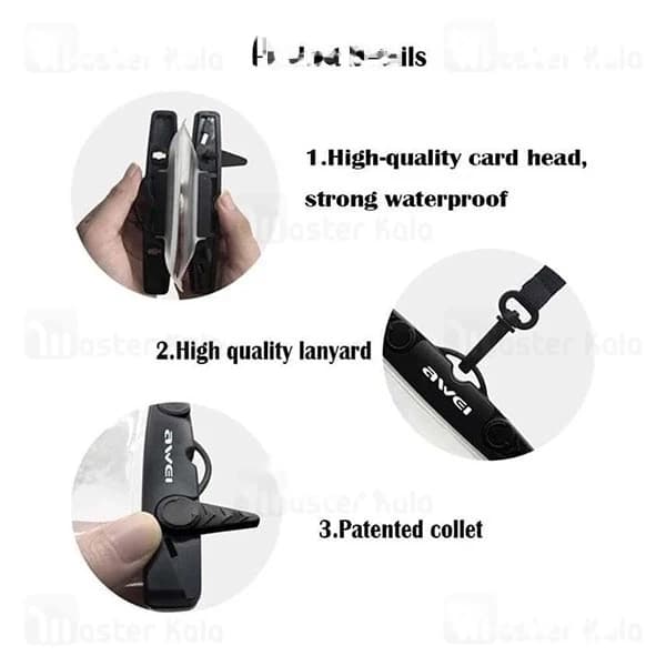 کیف ضد آب اوی Awei X34 Waterproof Phone Bag سازگار با گوشی‌های تا 6.5 اینچ — تصویر ۵