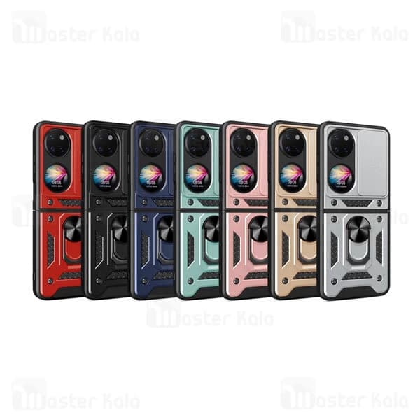 گارد محافظ ضد ضربه انگشتی Huawei P50 Pocket SHUNIJA Case دارای محافظ دوربین — تصویر ۳