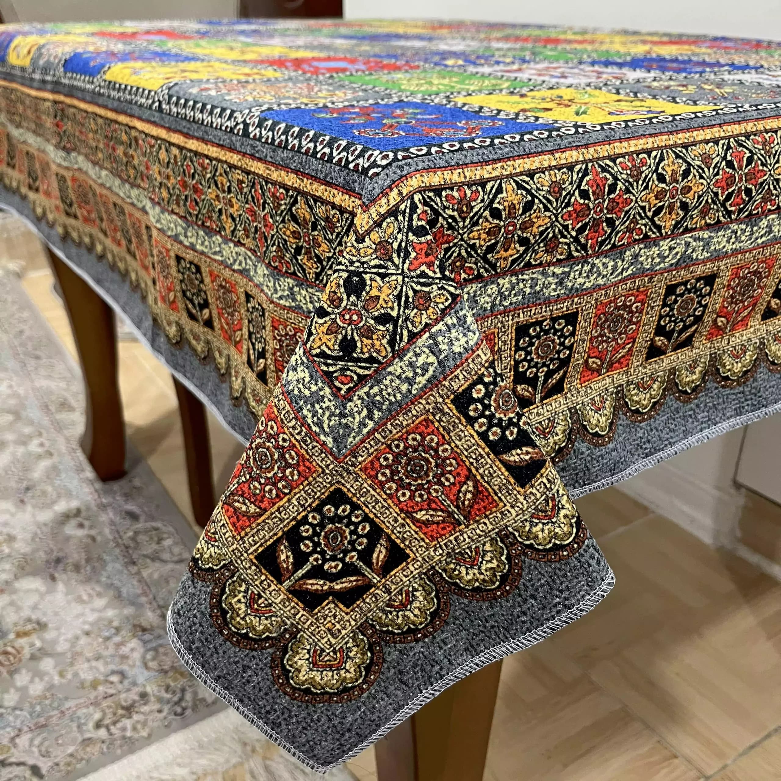 رومیزی شانل دورو 140 در 220 سانت طرح چهل تیکه — تصویر ۲