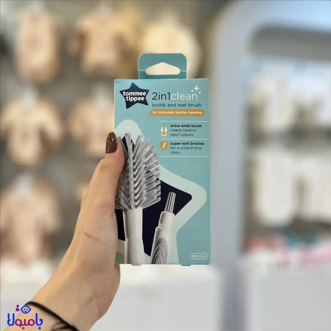 برس تمیزکننده شیشه شیر و سرشیشه تامی تیپی — تصویر ۴