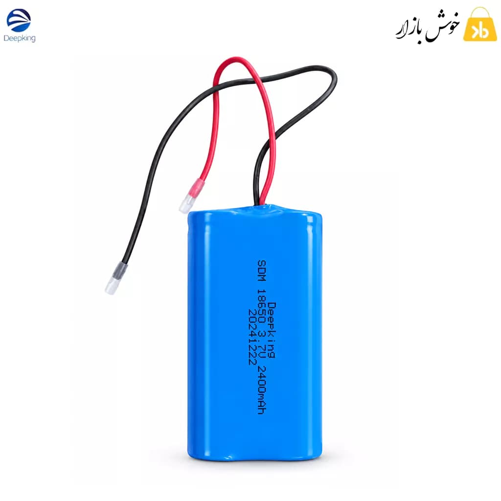پک باتری شارژی لیتیوم یون دیپ کینگ 3.7 ولت 2400 میلی آمپر ساعت (دو سلولی)
