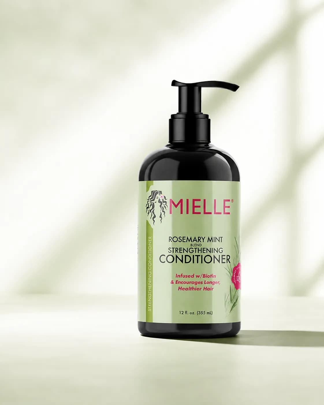 نرم‌کننده تقویت‌کننده رزماری و نعناع میله حاوی بیوتین ۳۵۵ میل | Mielle Rosemary Mint Strengthening Conditioner — تصویر ۲