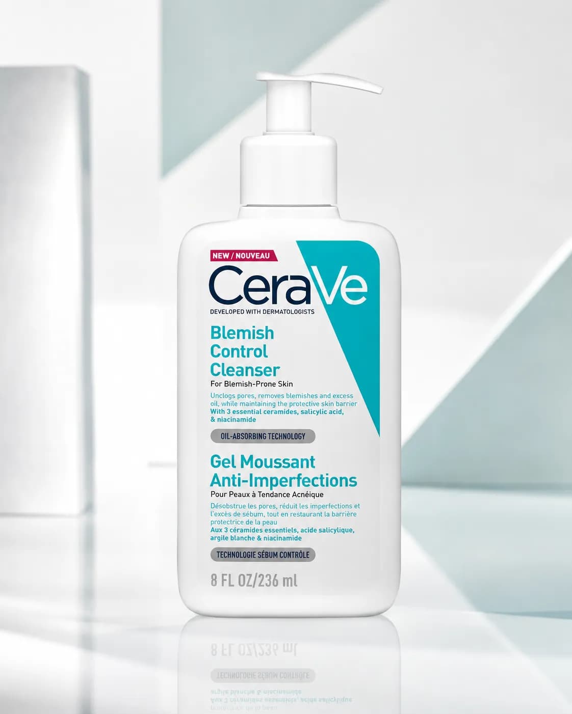 ژل شستشوی ضدجوش سراوی بلمیش حاوی ۲٪ سالیسیلیک اسید حجم ۲۳۶ میل | CeraVe Blemish Control Cleanser — تصویر ۲