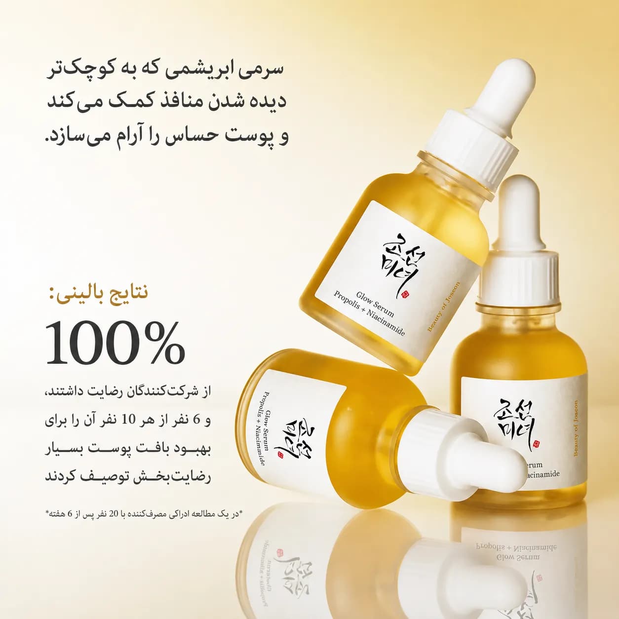 سرم روشن‌کننده و کنترل منافذ پروپولیس و نیاسینامید بیوتی آف جوسان حجم ۳۰ میل | Beauty of Joseon Glow Serum Propolis + Niacinamide — تصویر ۷