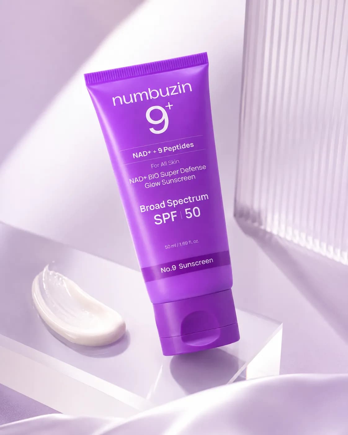 ضدآفتاب درخشان‌کننده NAD+ نامبوزین شماره ۹ SPF 50 حجم ۵۰ میل | Numbuzin No.9 NAD+ BIO Super Defense Glow Sunscreen — تصویر ۲
