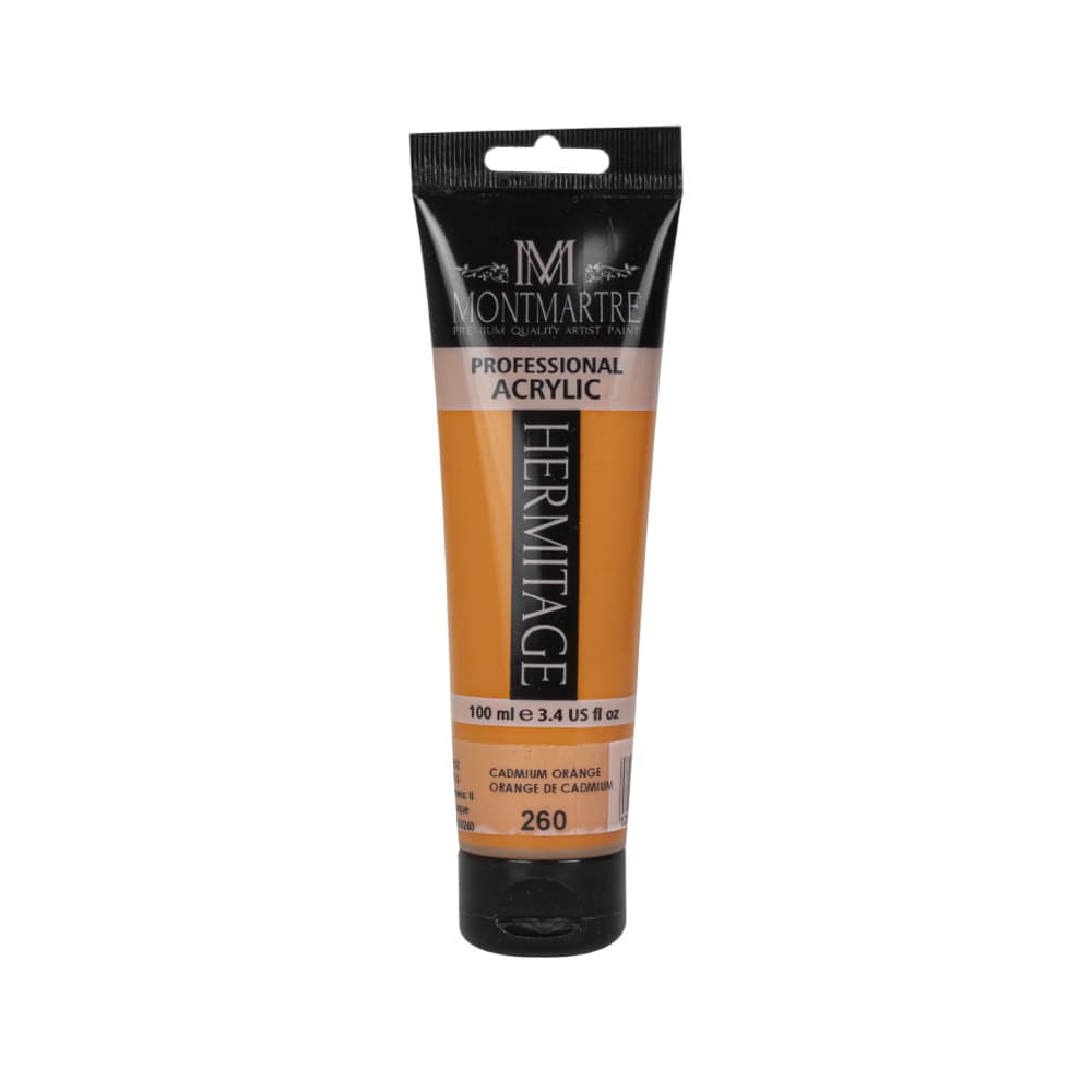 رنگ اکریلیک تیوپی مونمارت 100 میل کد 260 cadmium orange