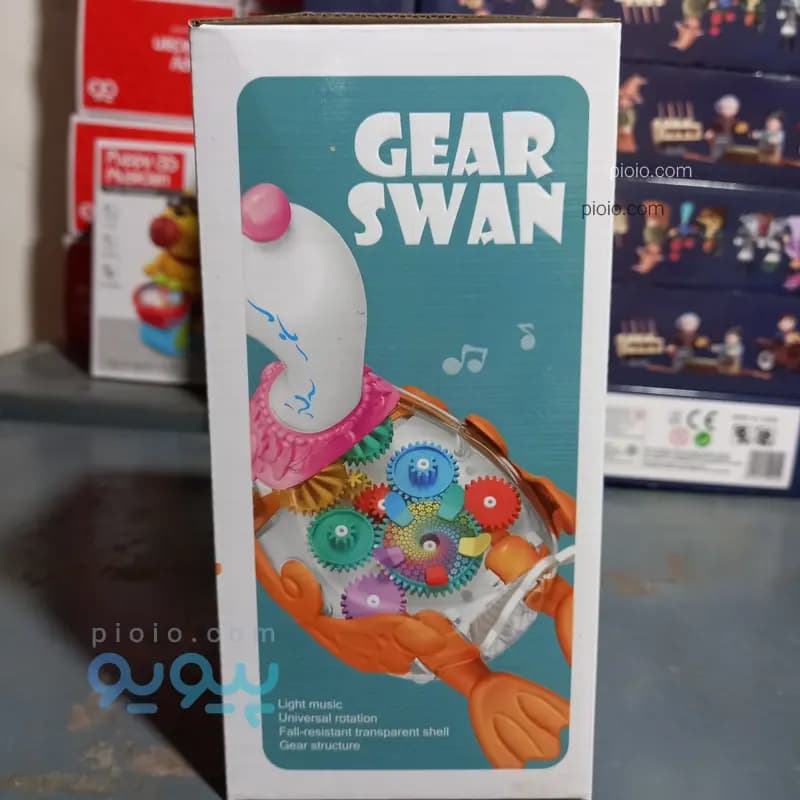 اسباب بازی قوی دنده‌ای شفاف موزیکال و چراغدار مدل GEAR SWAN — تصویر ۲