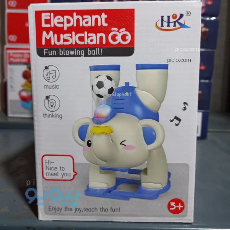 اسباب بازی موزیکال فیل بالانس‌زن توپ‌پران مدل Elephant Musician