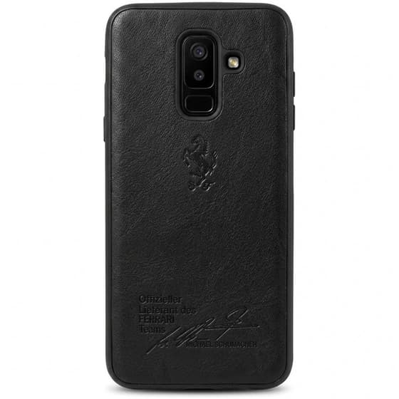 کاور گوشی مدل پشت چرم مناسب برای گوشی موبایل سامسونگ GALAXY A6 PLUSعمده مناسب موبایل فروشی ها رنگ مشکی