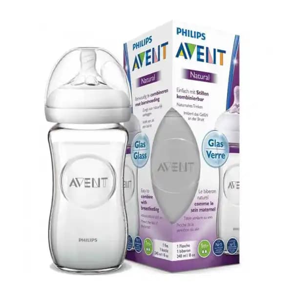 شیشه شیر نوزاد پیرکس برند اونت نچرال PHILIPS AVENT ظرفیت 240 میلی لیتر