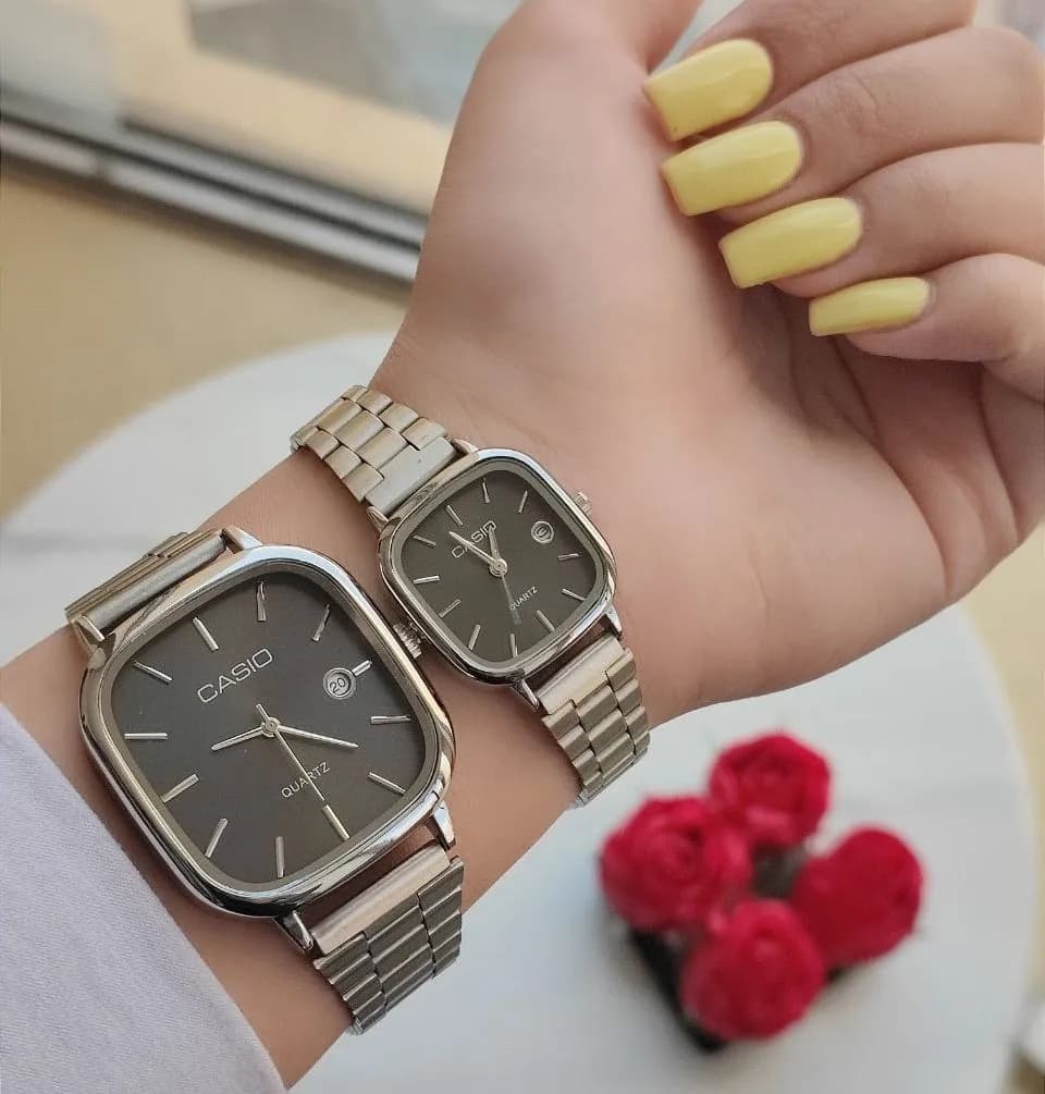 ست ساعت مچی کاسیو اولد مانی با بند استیل