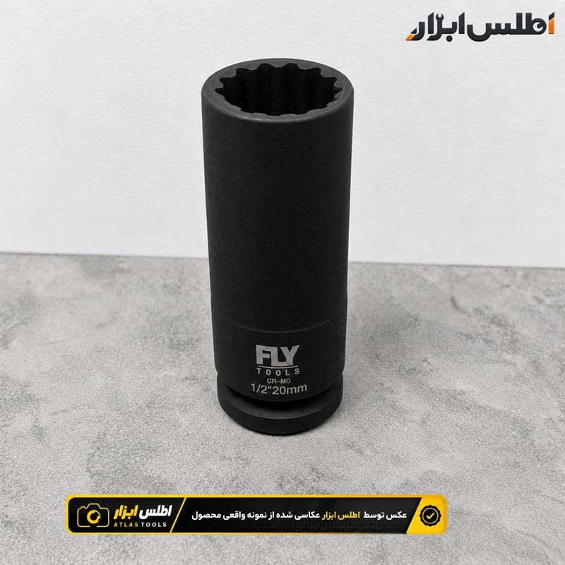 بکس 20 میلی‌متر بلند 12 پر 1/2 اینچ فلای‌تولز مدل 5524020