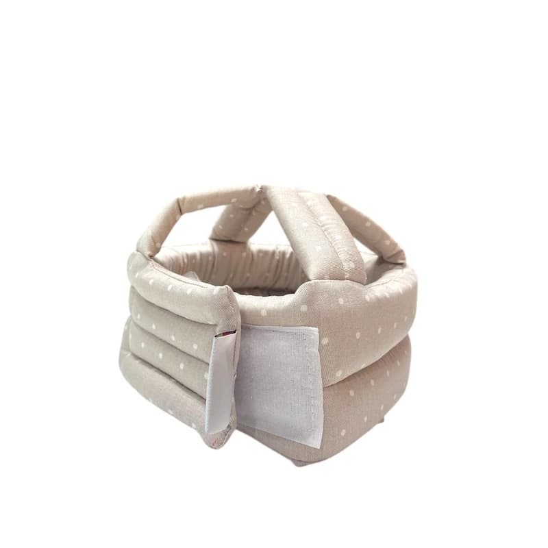 محافظ سر کودک مدل خال خالی خاکی کد B22098 — تصویر ۲
