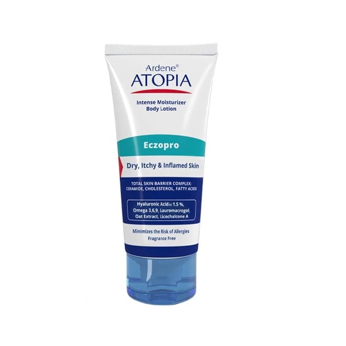 لوسیون مرطوب کننده بدن آردن آتوپیا مدل Eczopro ضد خشکی و اگزما، حاوی سرامید، هیالورونیک اسید و عصاره جو دو سر، مناسب پوست خشک و حساس حجم 200 میلی‌لیتر — تصویر ۳