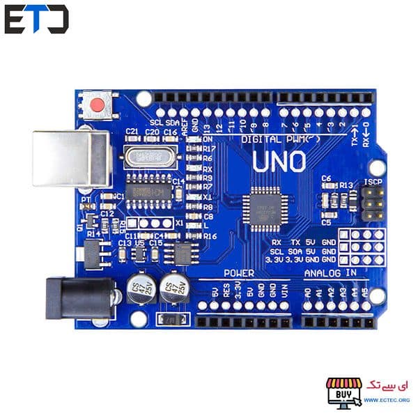 برد آردوینو یونو Arduino UNO SMD با درایور CH340 — تصویر ۲