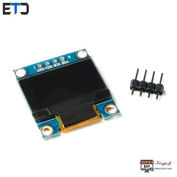 ماژول OLED 0.96 I2C آبی رزولیشن 128×64 — تصویر ۳