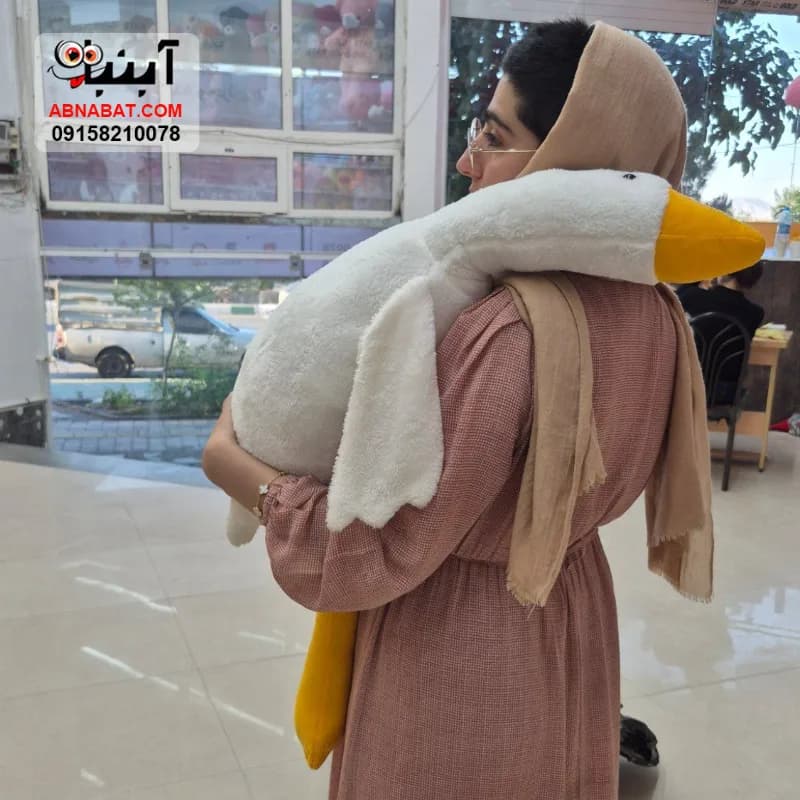 عروسک غاز سفید 70 سانتی کد 1523