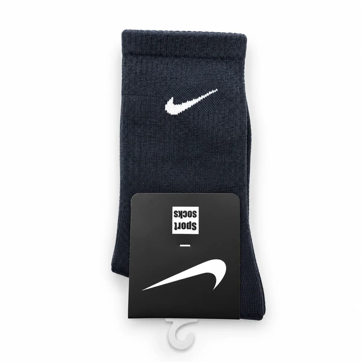جوراب ساق بلند اسپرت طوسی تیره طرح نایک کد 204