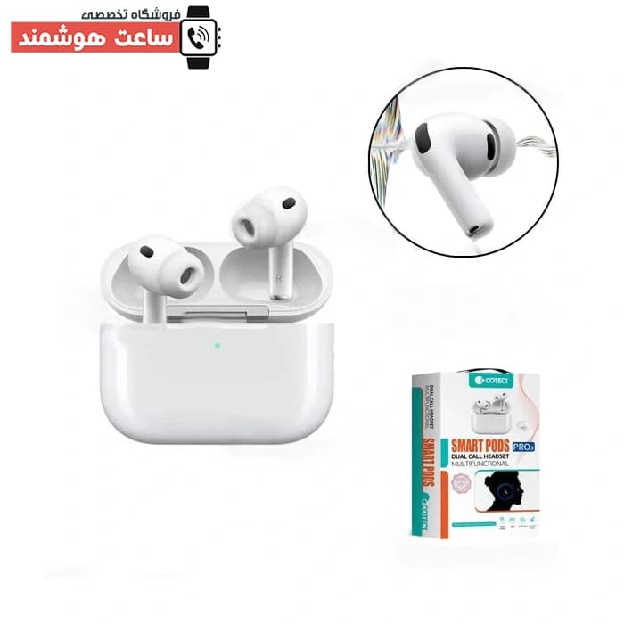 هندزفری بلوتوثی بی سیم طرح ایرپاد اپل کوتسی Coteci MS-048 Smart Pods Pro 3 — تصویر ۶