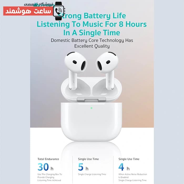 هندزفری بلوتوثی بی سیم طرح ایرپاد اپل کوتسی Coteci MS-019 Bluetooth Headset N4 — تصویر ۶