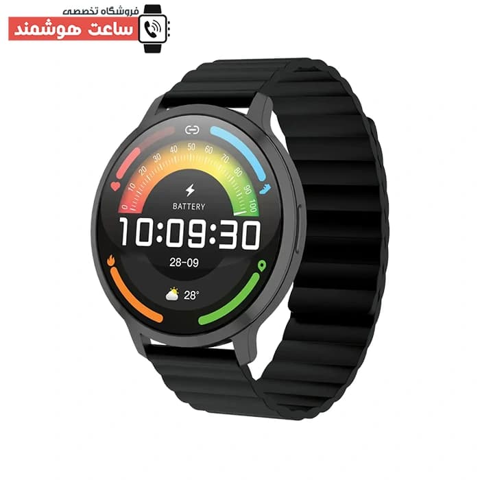 ساعت هوشمند صفحه گرد ضد آب پاورولوژی Powerology Aura PSWASW1801HBK — تصویر ۳