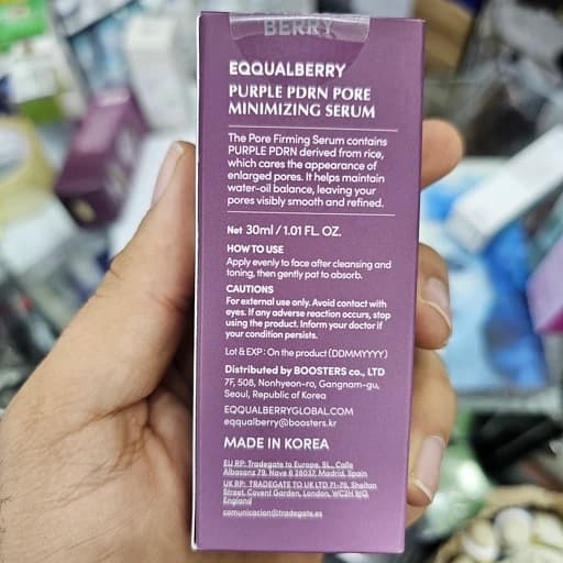 سرم صورت اکوال بری کره ای اورجینال Purple PDRN Pore Minimizing Serum حجم 30 میل کوچک کننده منافذ باز صورت مخصوص پوست — تصویر ۳