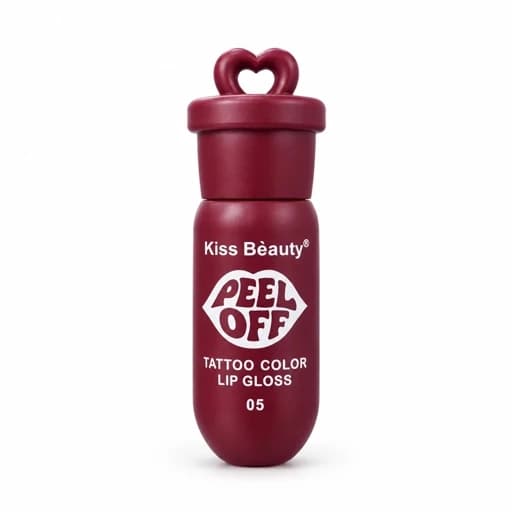 پیل آف لب (تاتو لب برچسبی) کیس بیوتی Kiss Beauty حجم 4 میل ضد آب و ماندگاری بالا بسیار سبک بر روی لب مات و بدون چسپندگی — تصویر ۶