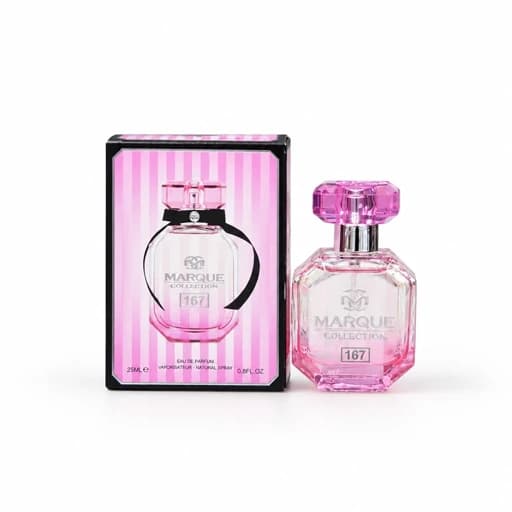 ادکلن مارک کالکشن 167 (مشابه عطر ویکتوریا سکرت صورتی) حجم 25 میل رایحه گلی و میوه ای ماندگاری 6الی 8 ساعته