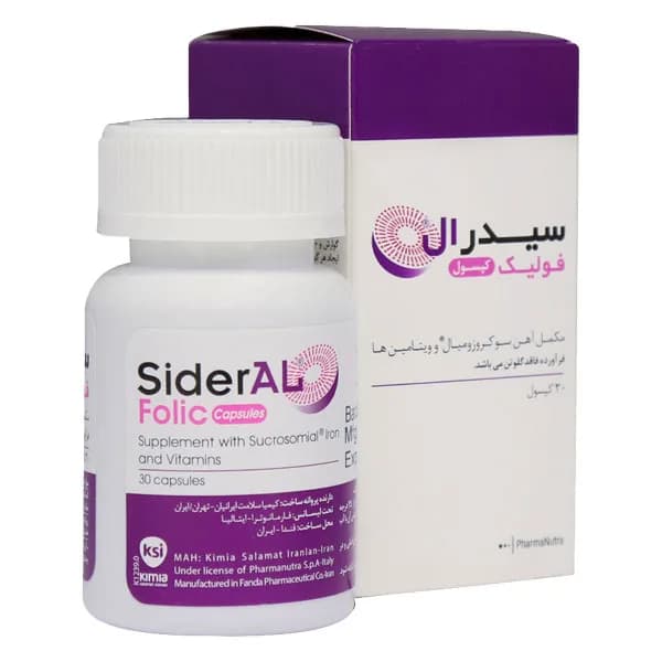کپسول سیدرال فولیک فارمانوترا بسته 30 عددی