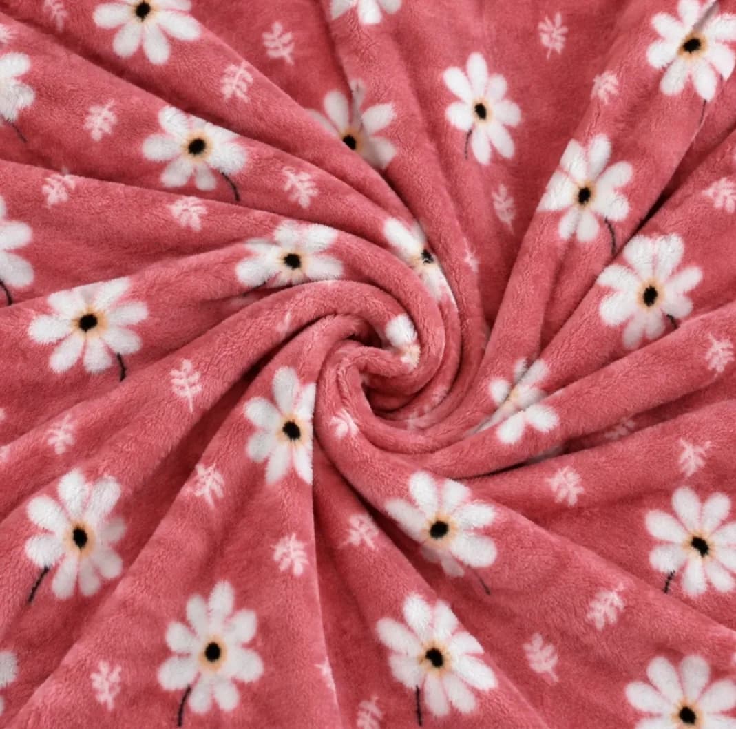 پتو مسافرتی 1 نفره مدل شکوفه ریزه سایز 160×220 سانتی‌متر — تصویر ۵