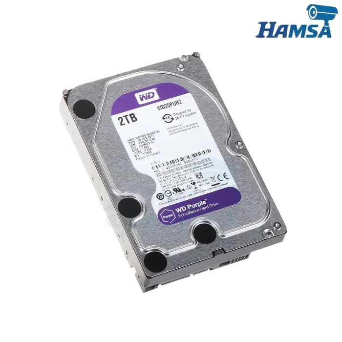 هارد دیسک وسترن دیجیتال بنفش 2 ترابایت WD Purple — تصویر ۳