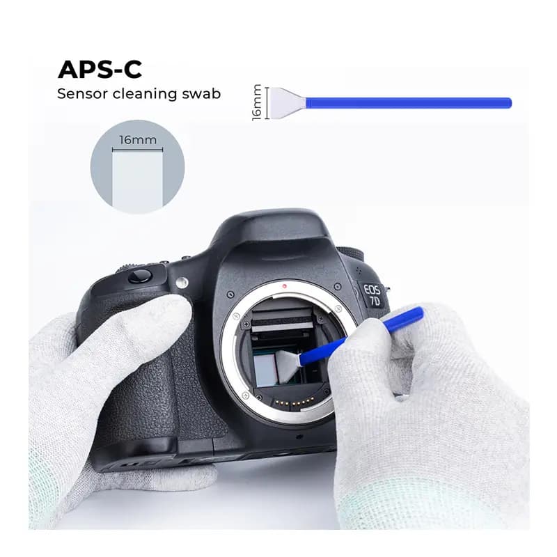 کیت ۱۰ عددی تمیزکننده سنسور APS-C تک سر ۱۶ میلی‌متری K&F CONCEPT — تصویر ۲