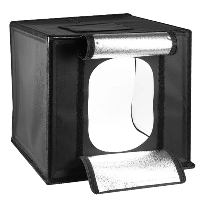 خیمه عکاسی LED دار دوحالته (نور سفید و زرد) فوتوکس 70 در 70 سانتی‌متر