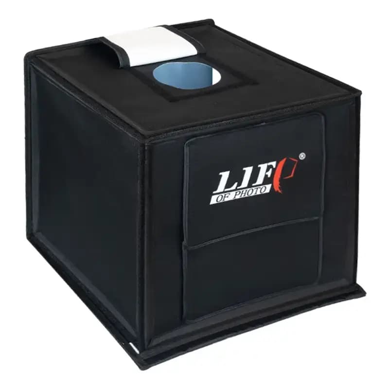 خیمه عکاسی LED دار تک‌حالته (نور سفید) لایف آو فوتو 40 در 40 سانتی‌متر — تصویر ۳