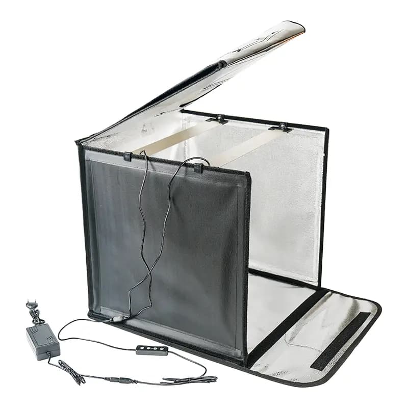 خیمه عکاسی LED دار با نوار قابل جابجایی فوتوکس 40 در 40 سانتی‌متر