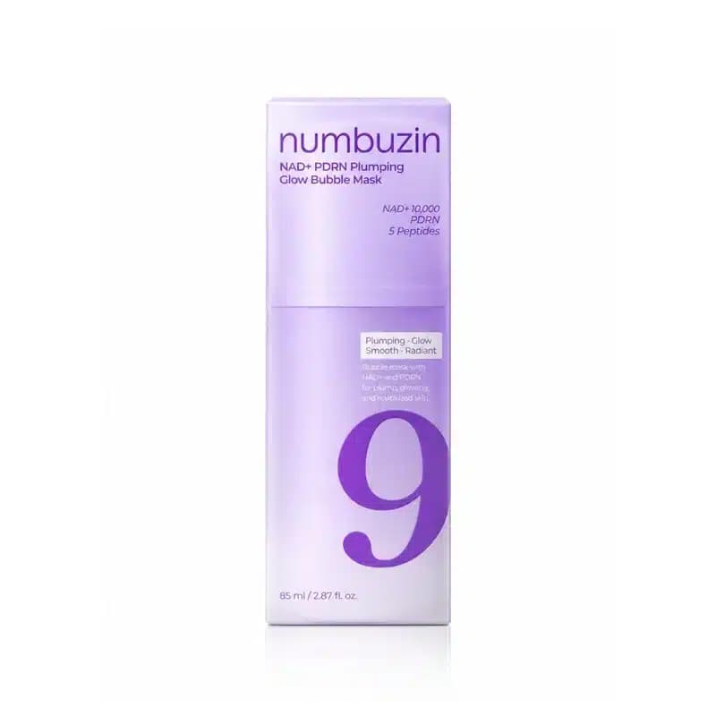 ماسک حبابی آبرسان و درخشان‌ کننده پوست نامبوزین Numbuzin حاوی NAD+ و PDRN مدل No.9 NAD+ PDRN Plumping Glow Bubble Mask (85 میل) — تصویر ۳