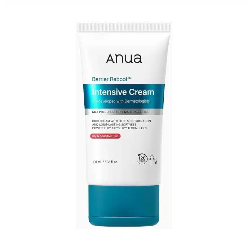 کرم مرطوب‌ کننده و تقویت‌ کننده سد دفاعی پوست خشک و حساس آنوا Anua مدل Barrier Reboot Intensive Cream (100 میل)